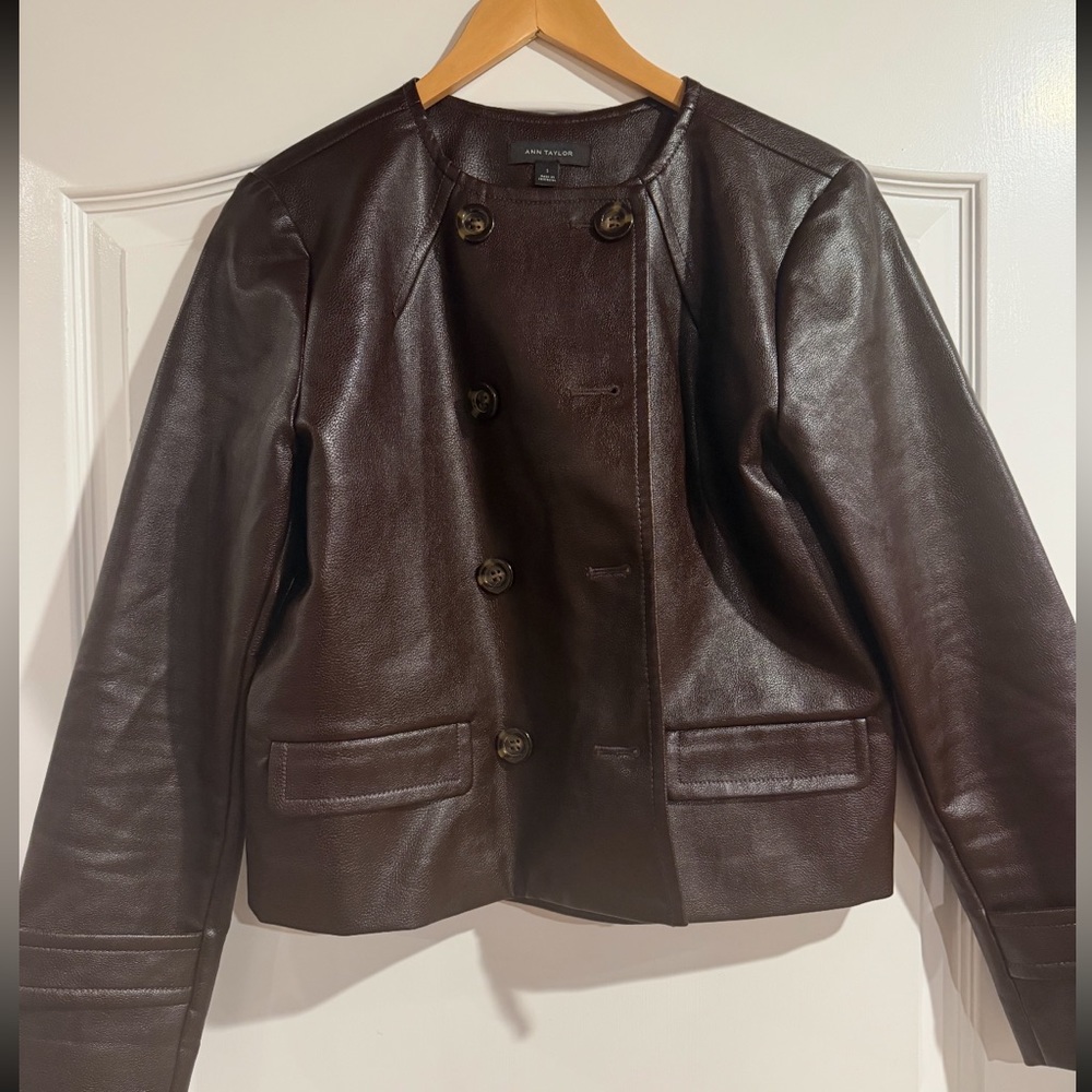 Ann taylor leather jacket